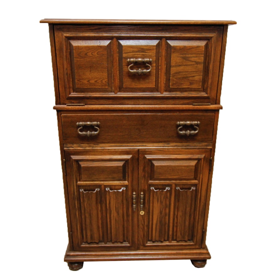 Vintage Fall-Front Cabinet by Ethan Allen