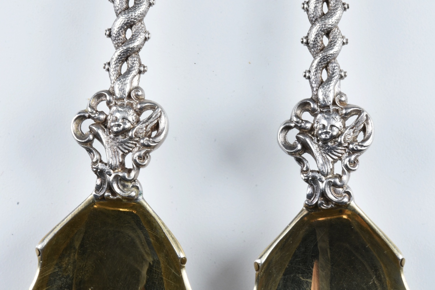 Pair of Francis Higgins Victorian Sterling Silver Apostle Spoons