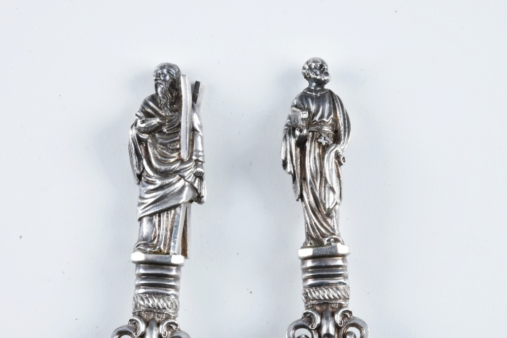 Pair of Francis Higgins Victorian Sterling Silver Apostle Spoons