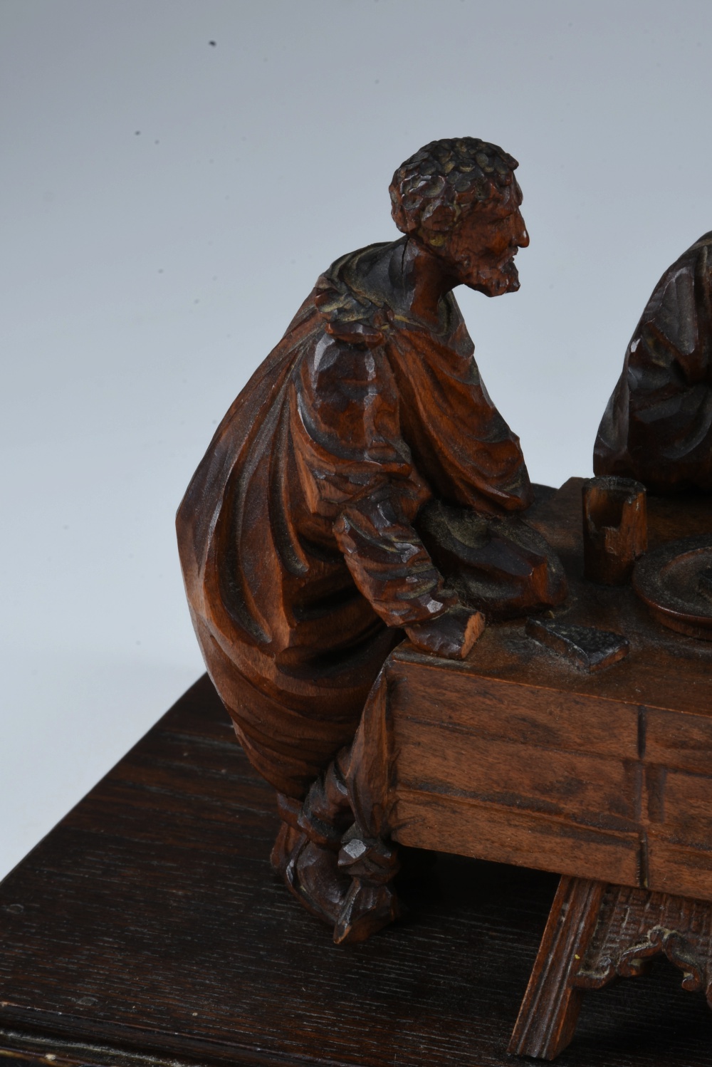 Hand Carved Wood Sculpture After Da Vinci of The Last Supper