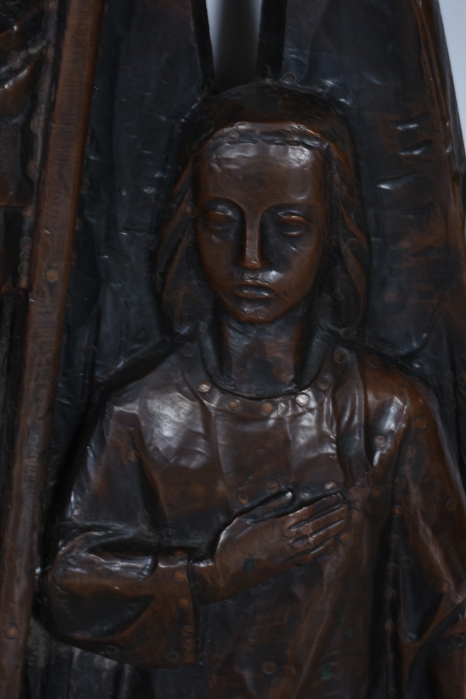 Copper Clad Wood Carving of Christ and John the Baptist