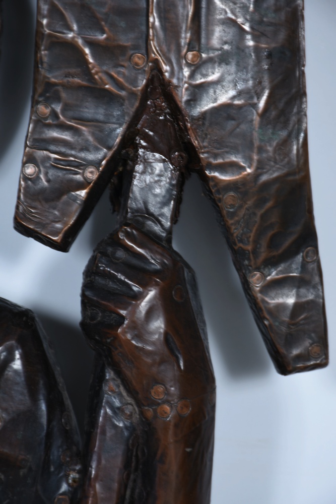 Copper Clad Wood Carving of Christ and John the Baptist