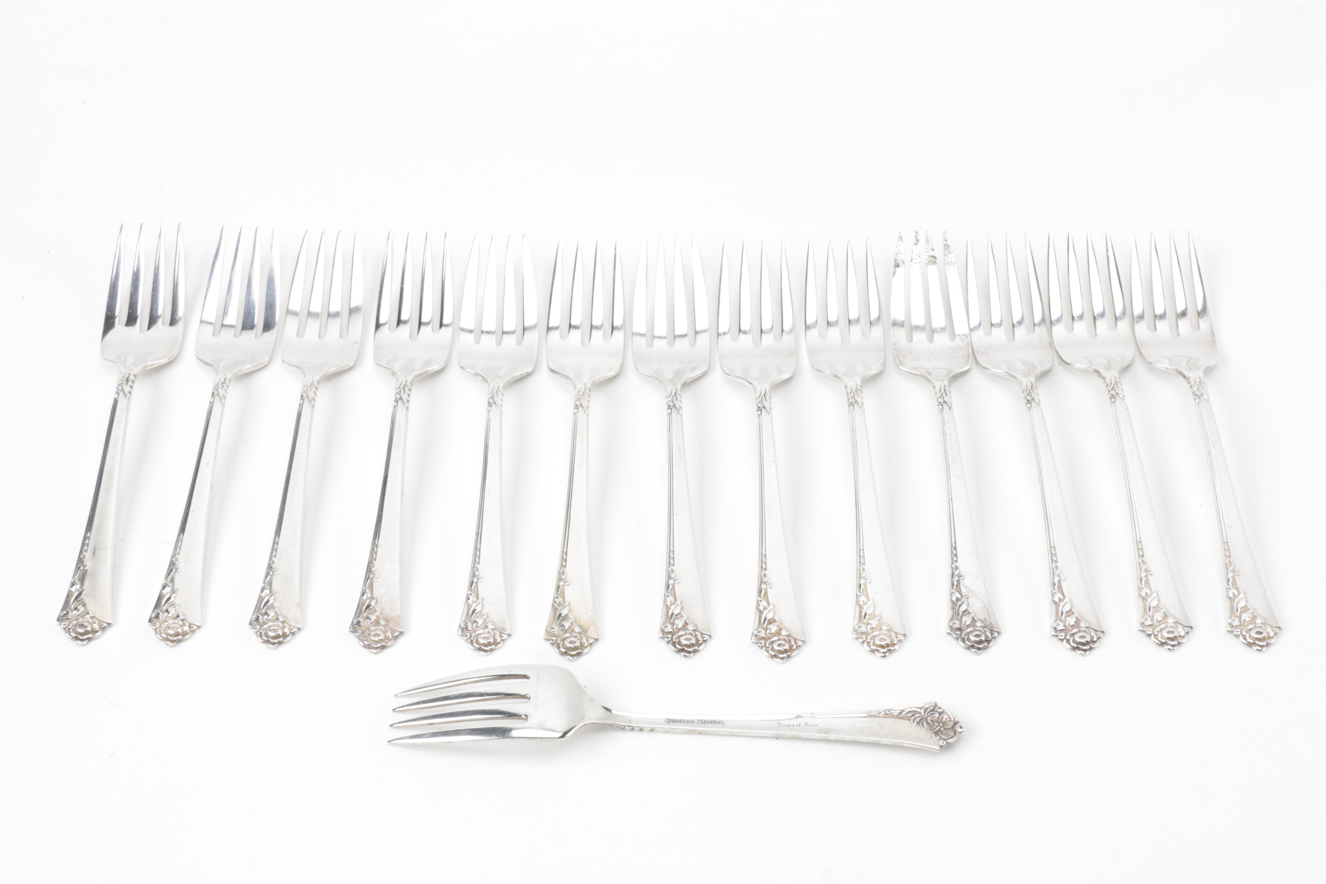 Oneida Heirloom "Damask Rose" Sterling Silver Flatware Collection