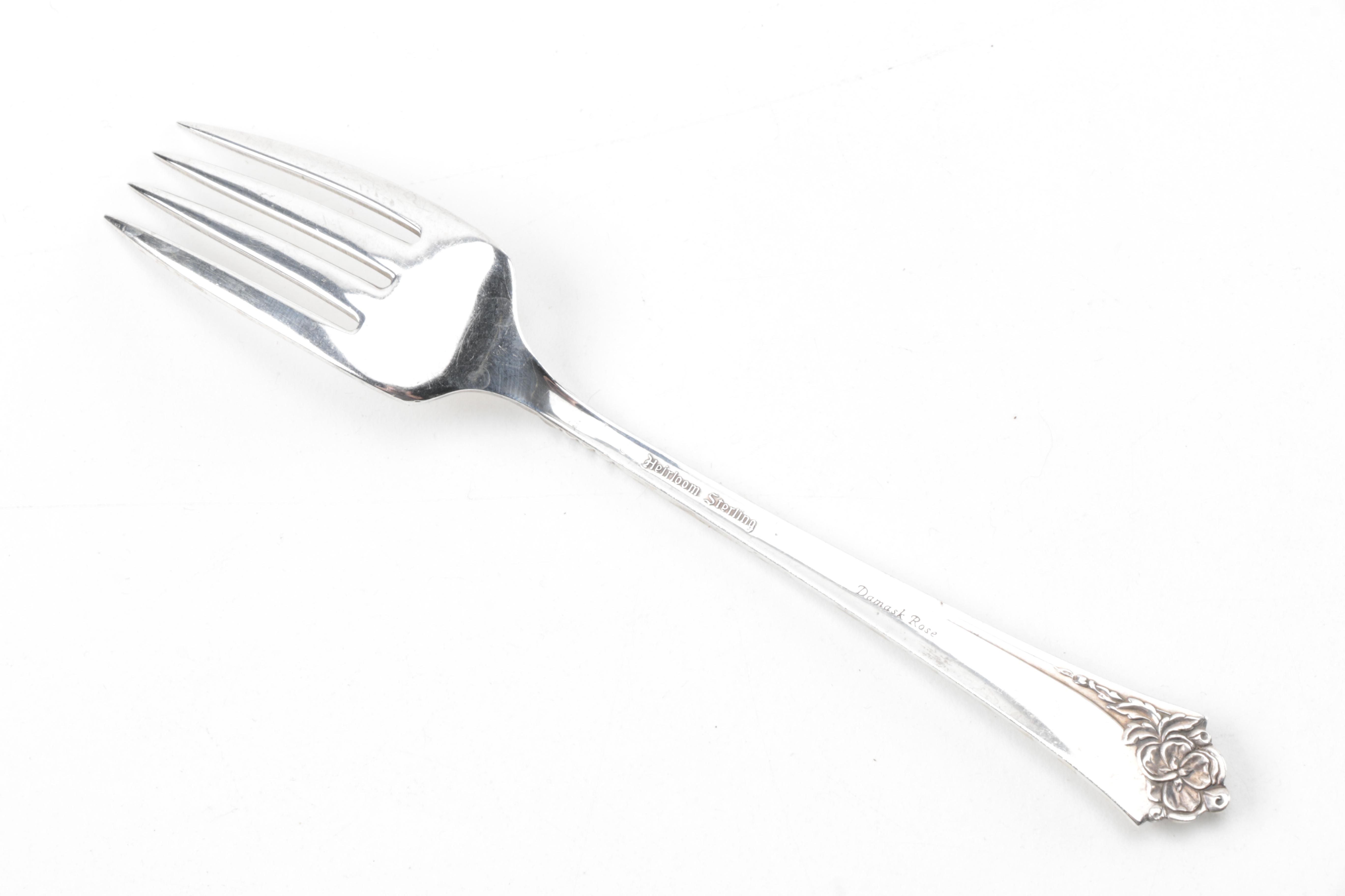 Oneida Heirloom "Damask Rose" Sterling Silver Flatware Collection