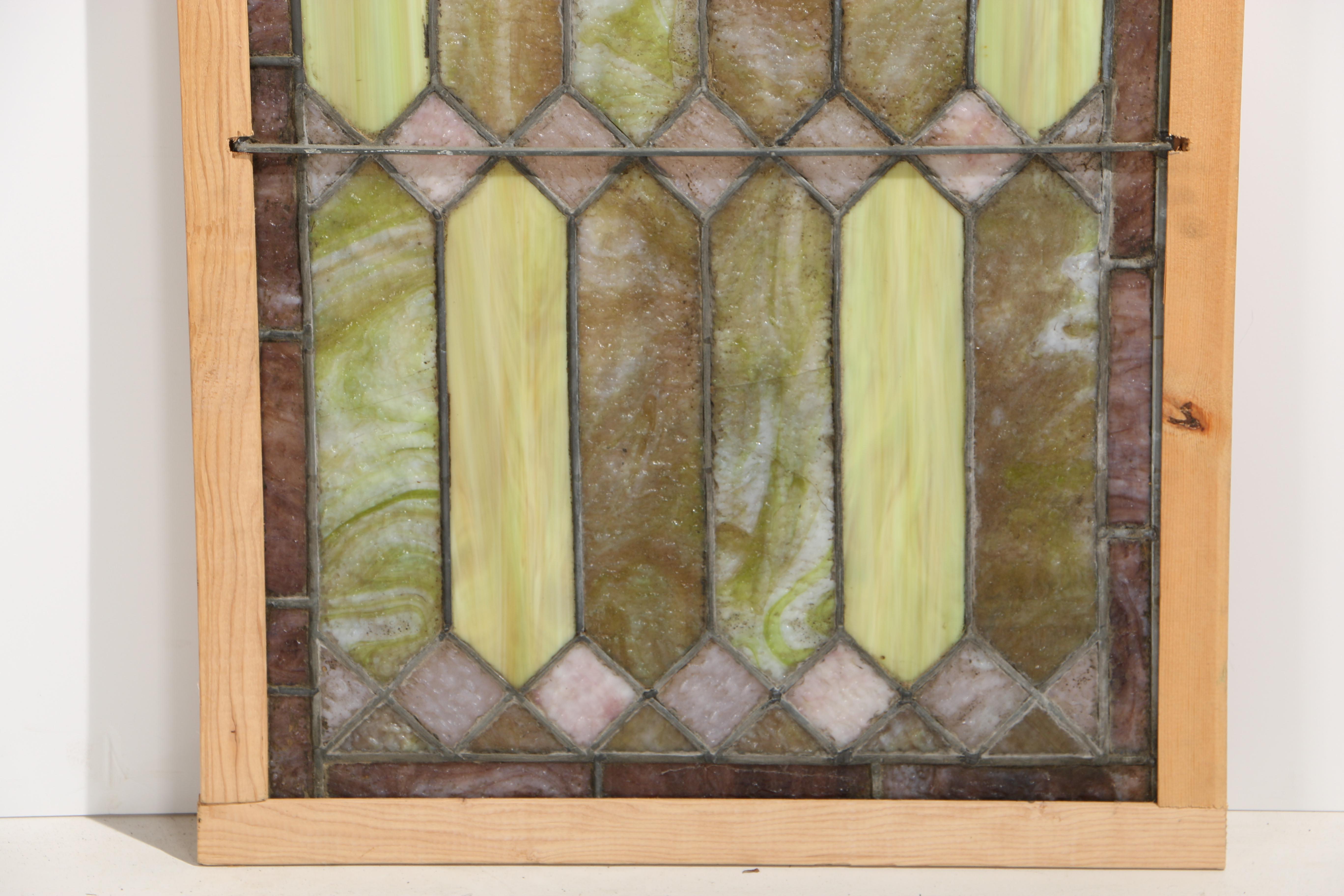 Pair of Stained Glass Panels