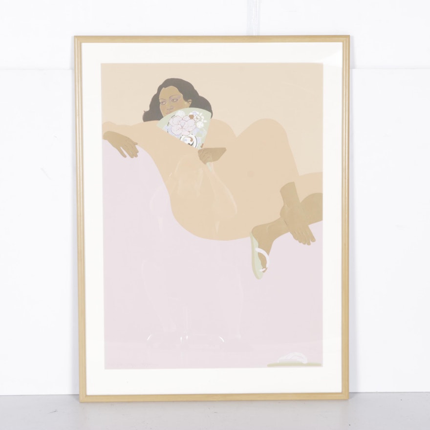 Pegge Hopper Limited Edition Serigraph "Apricot Summer"