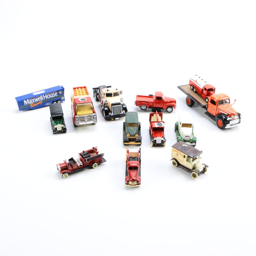 Assorted Die-Cast Cars and Trucks