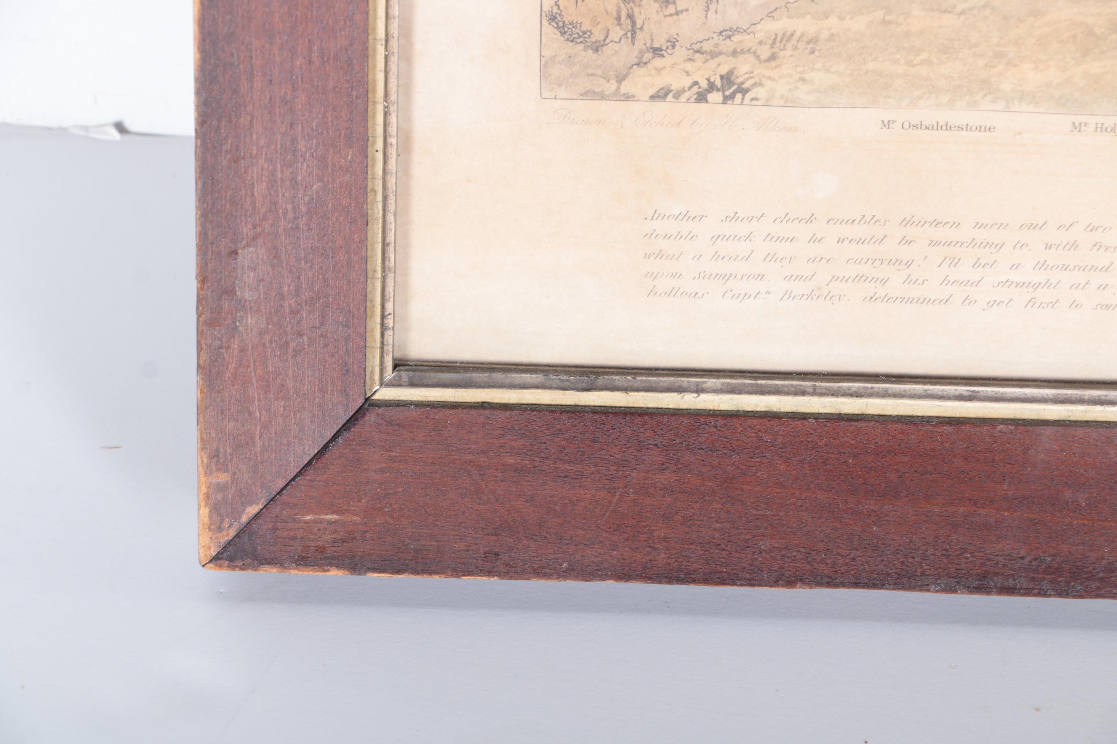 F.L. Lewis Hand Color Engravings "Full-Cry Second Horses" and "Drawing Cover"