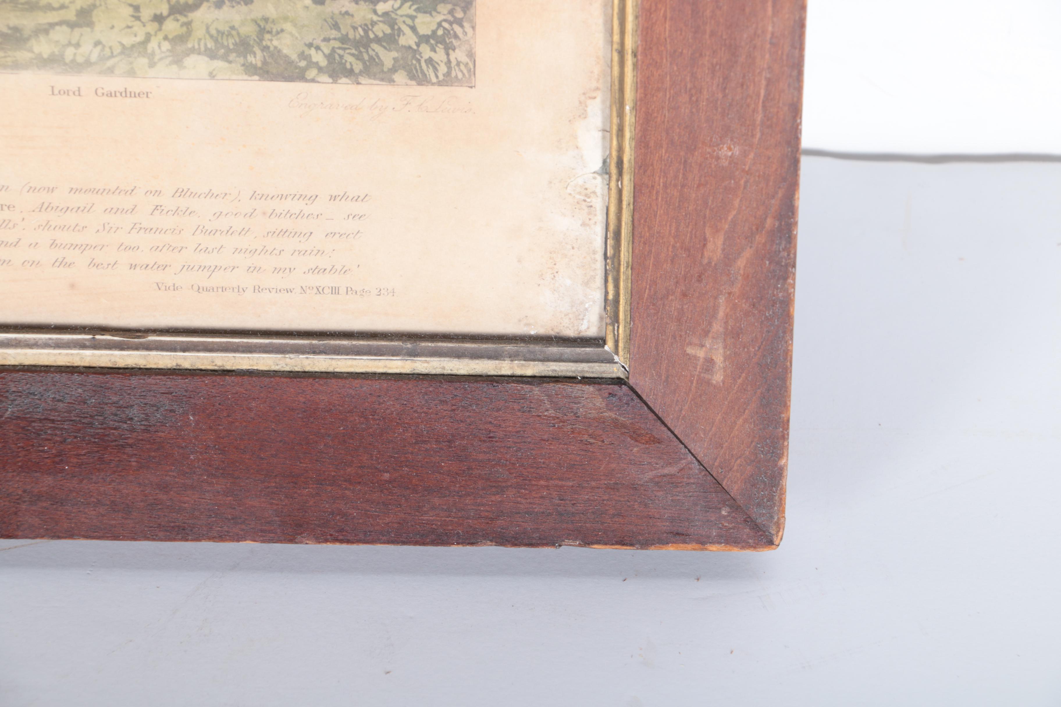 F.L. Lewis Hand Color Engravings "Full-Cry Second Horses" and "Drawing Cover"