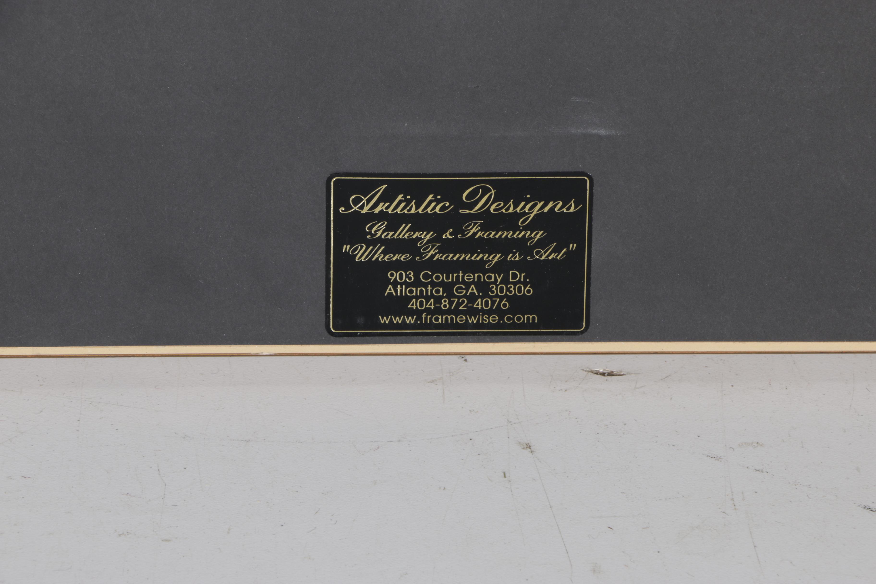 1996 Melissa Markell Paper Collage "Guitar Lesson"