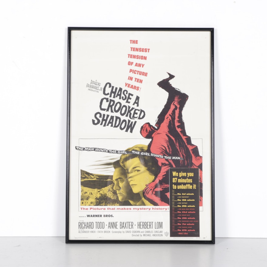 "Chase a Crooked Shadow" Framed Movie Poster
