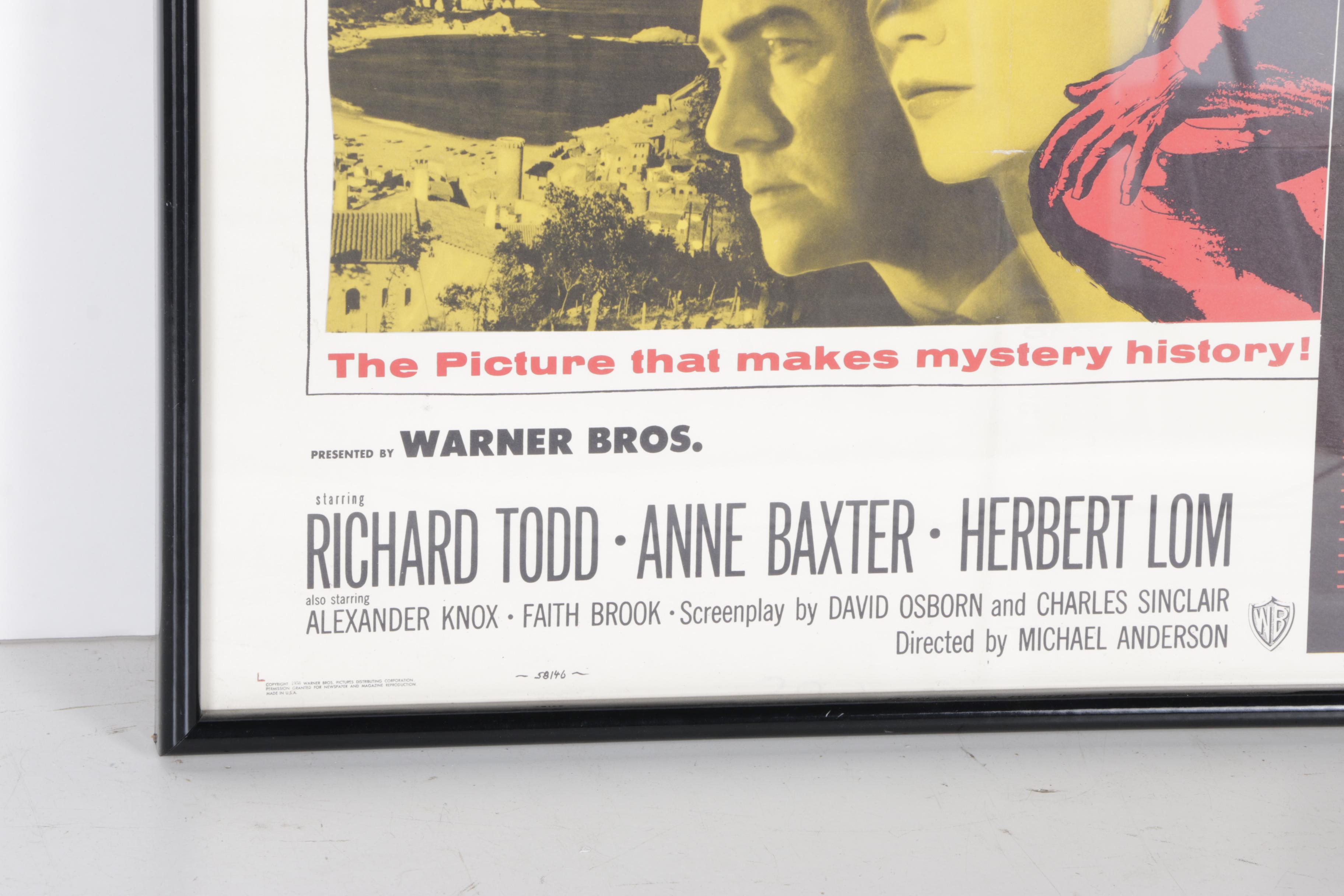 "Chase a Crooked Shadow" Framed Movie Poster