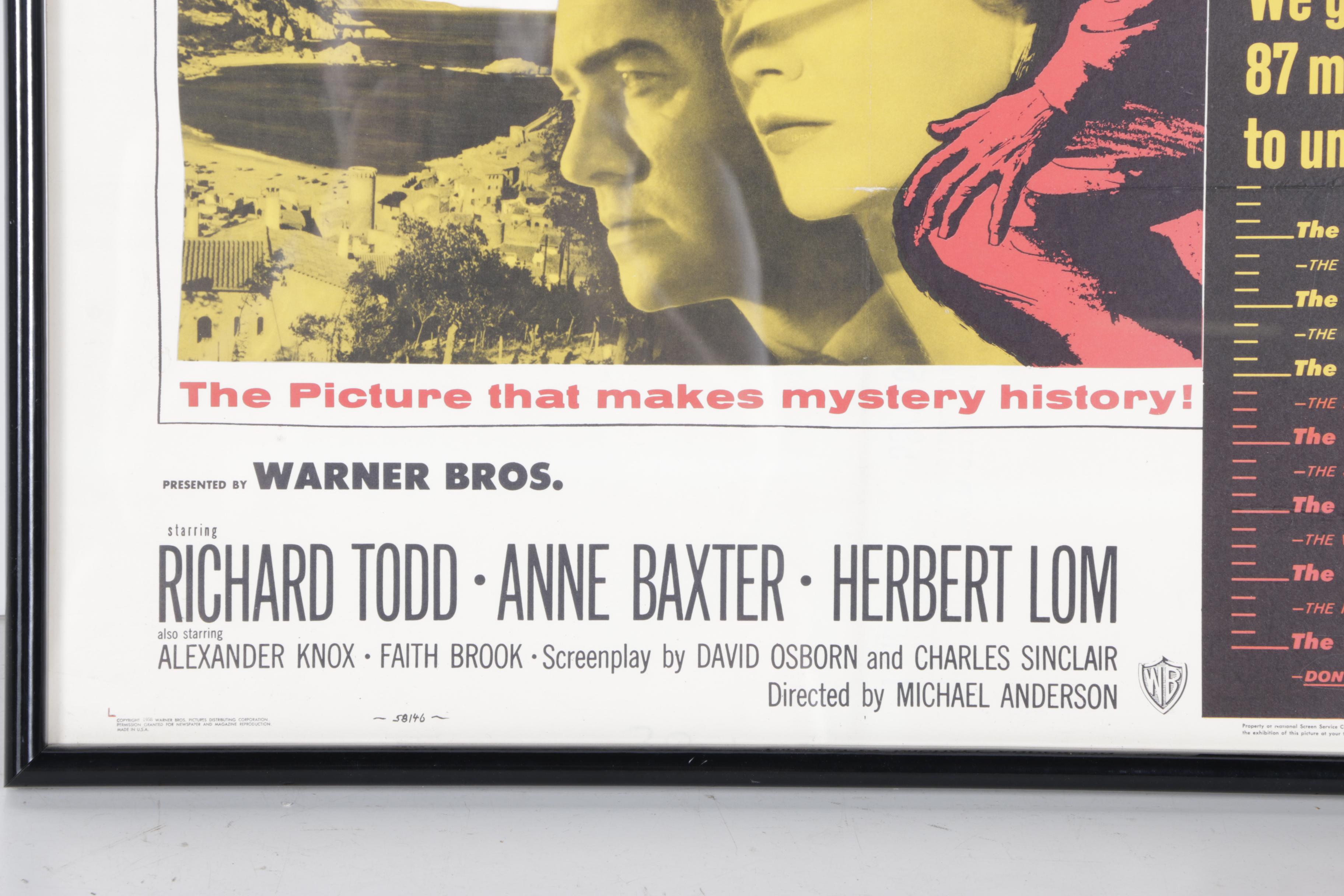 "Chase a Crooked Shadow" Framed Movie Poster