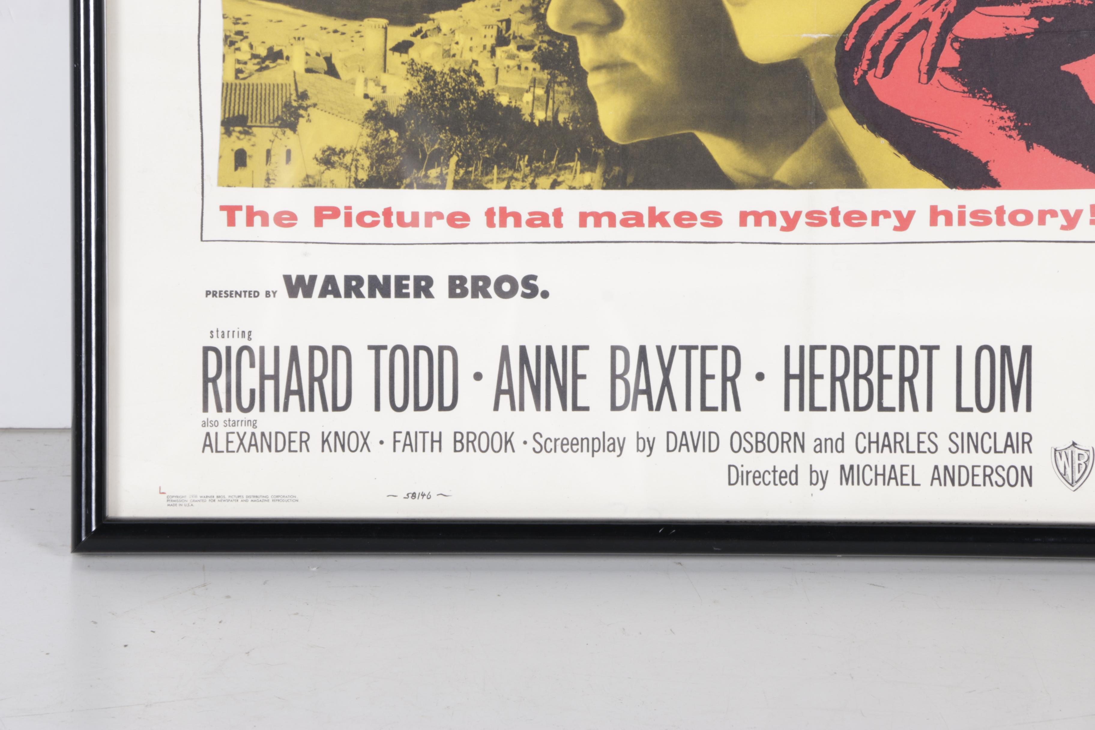 "Chase a Crooked Shadow" Framed Movie Poster