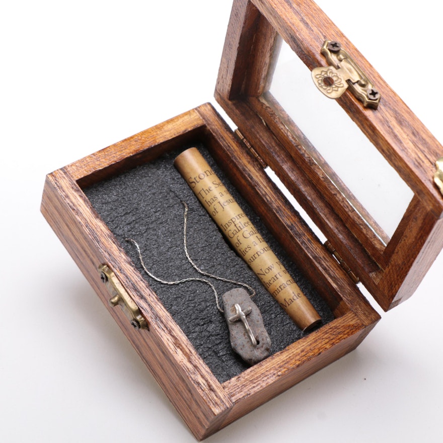 "Stone of Galilee" Necklace in Wooden Box