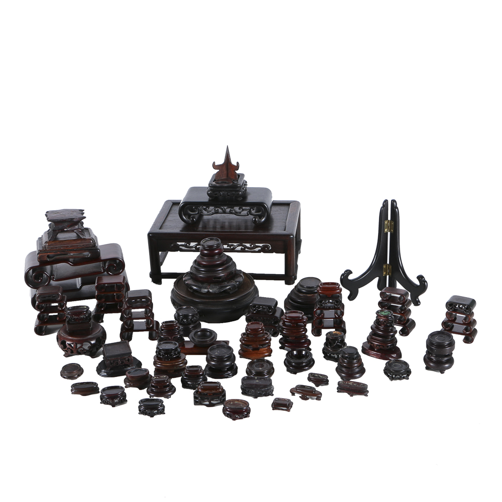 Generous Collection of Small Wooden Display Stands