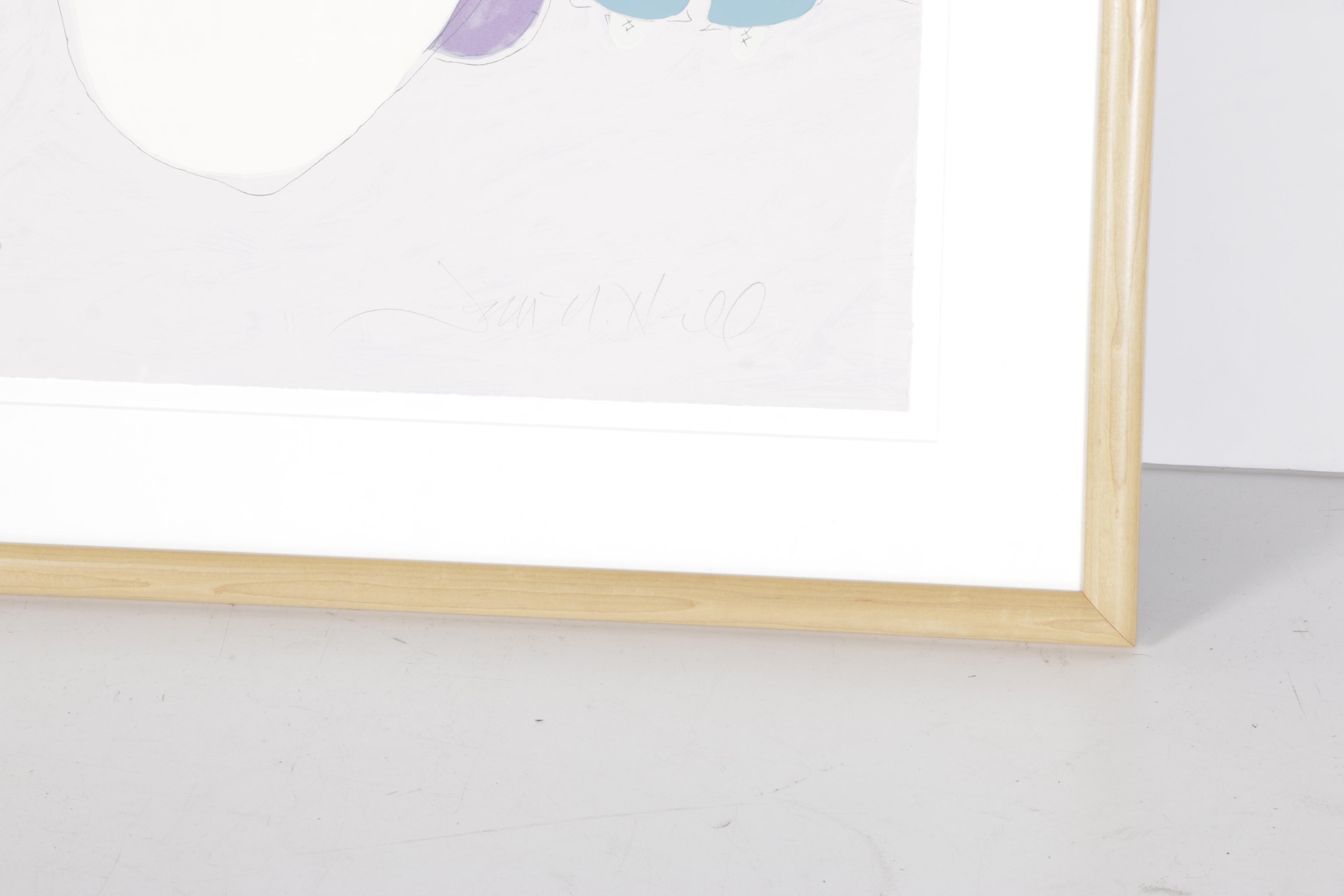 Jim N. Hill Limited Edition Serigraph of Couple by Window