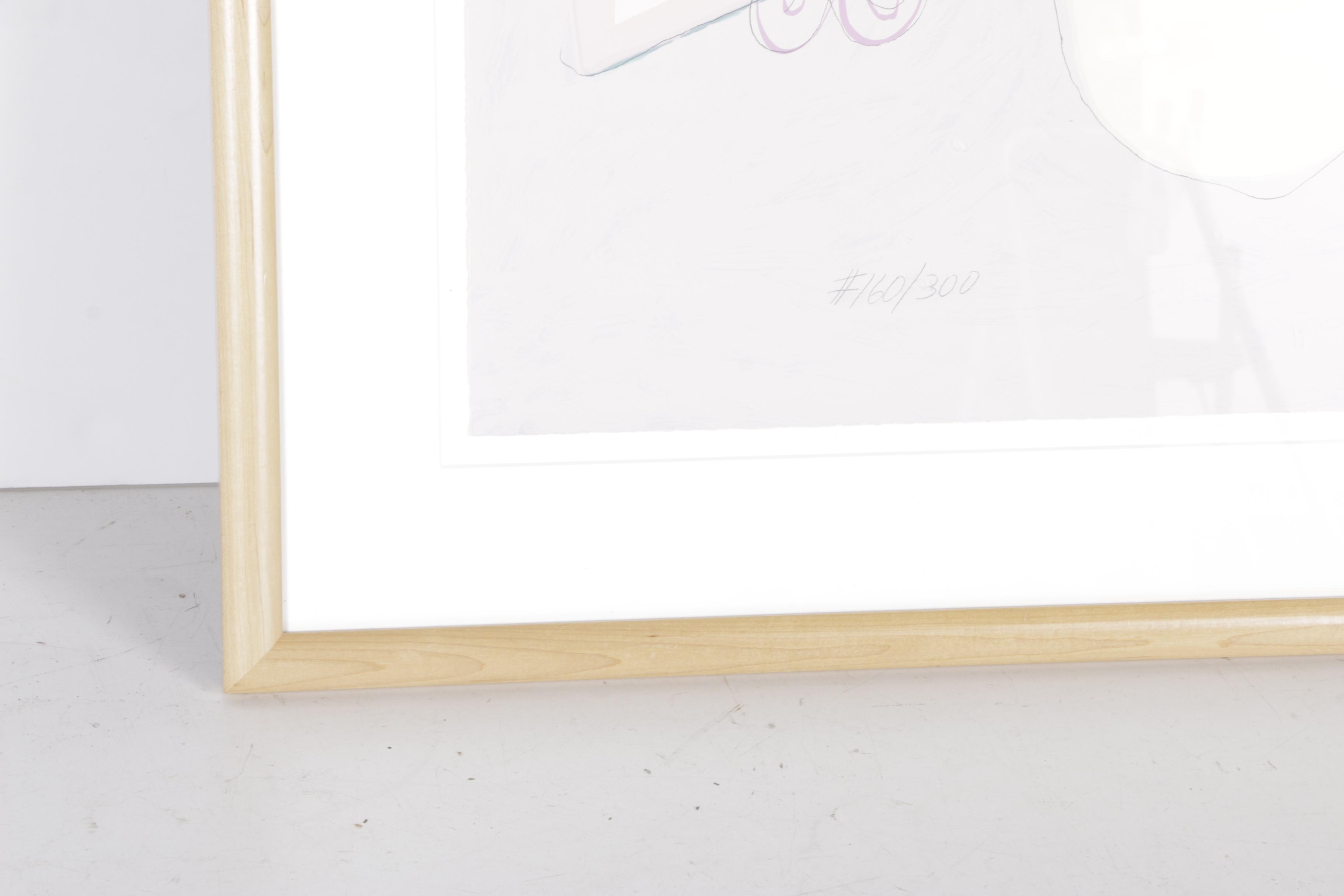 Jim N. Hill Limited Edition Serigraph of Couple by Window