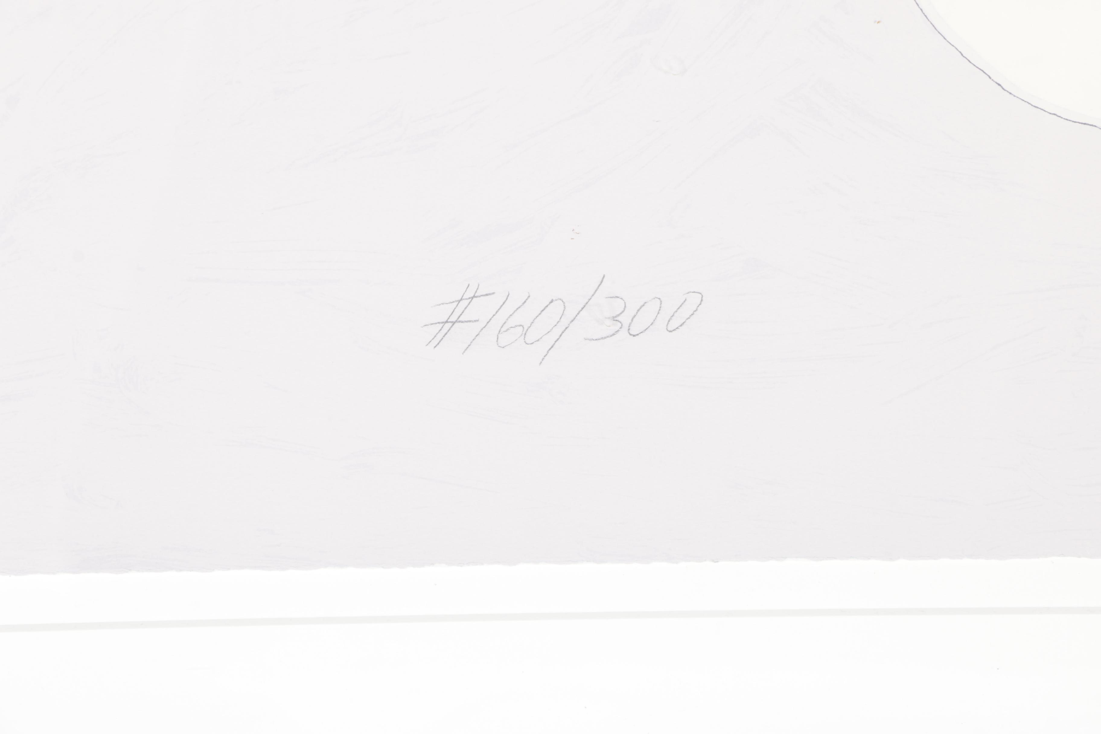 Jim N. Hill Limited Edition Serigraph of Couple by Window