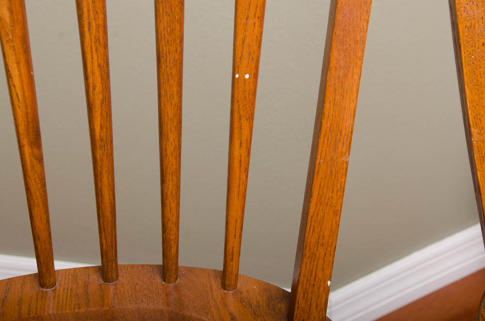 Oak Windsor Style Swivel Bar Stools