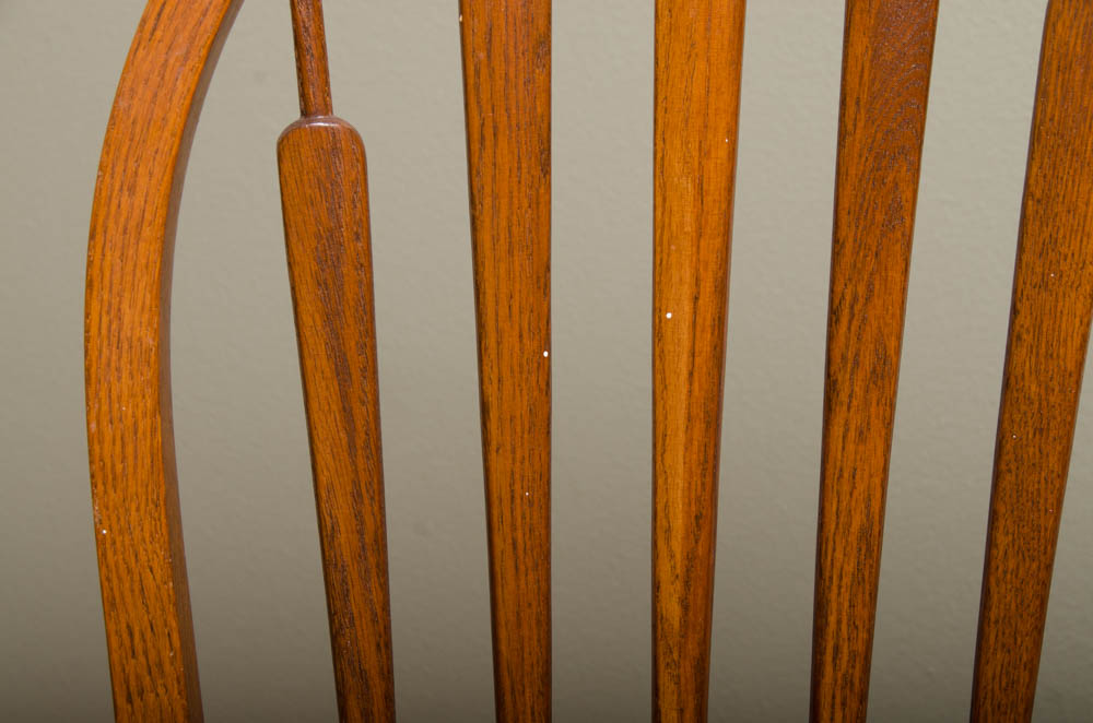 Oak Windsor Style Swivel Bar Stools