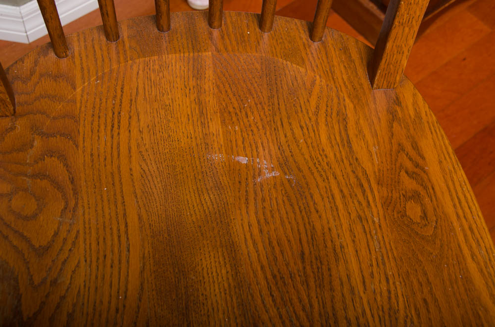 Oak Windsor Style Swivel Bar Stools