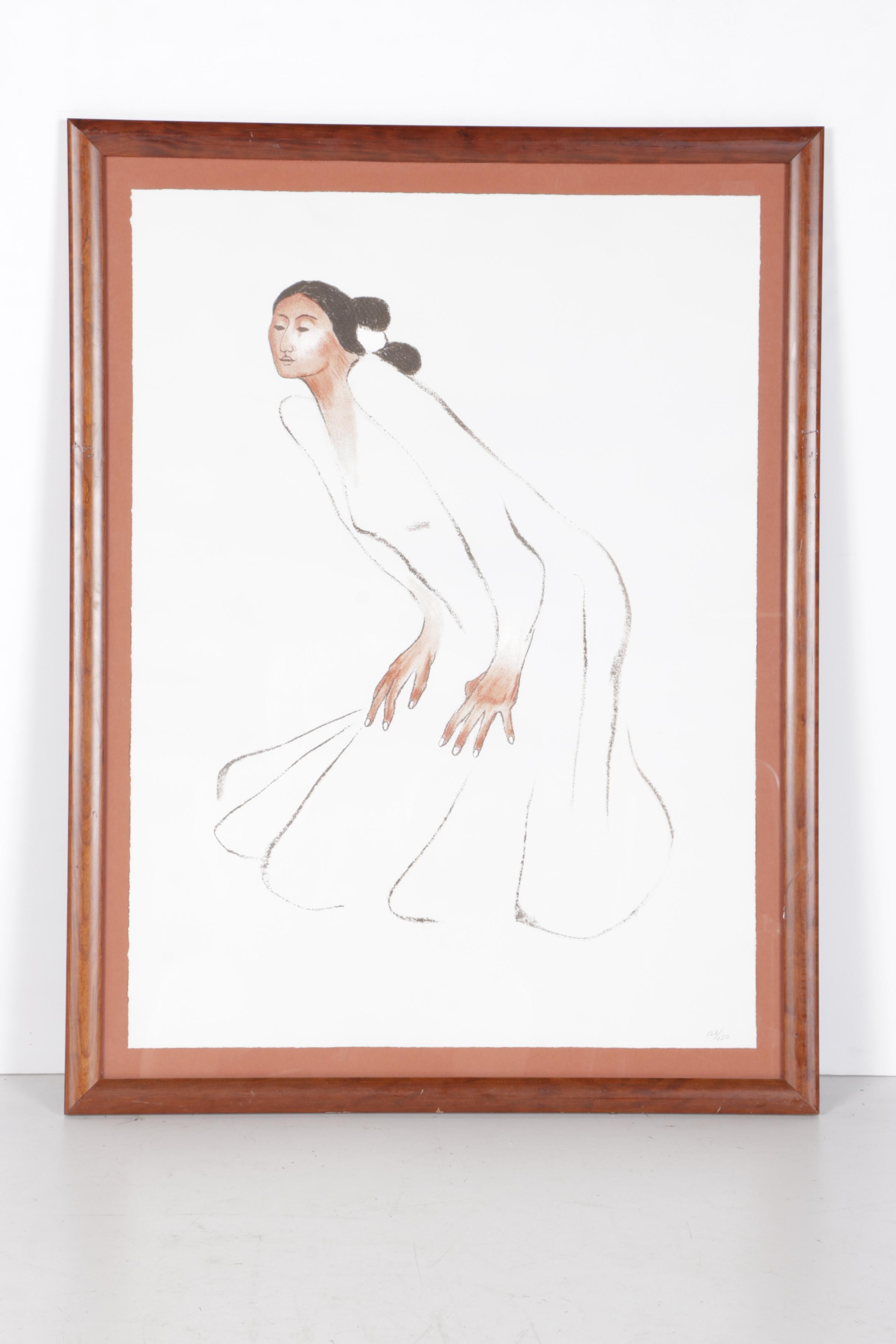 R.C. Gorman Limited Edition Lithograph Triptych "Trilogy"