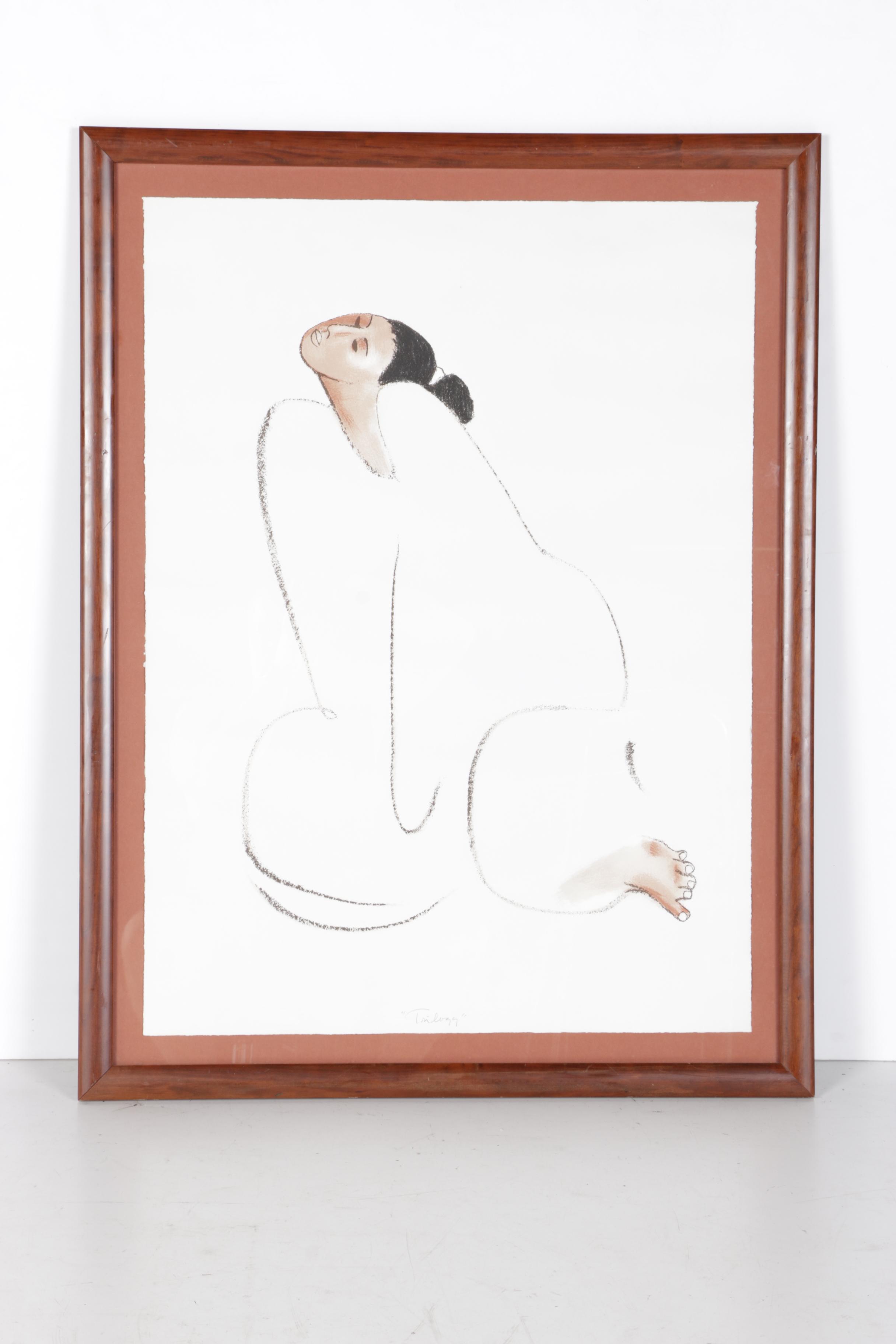 R.C. Gorman Limited Edition Lithograph Triptych "Trilogy"