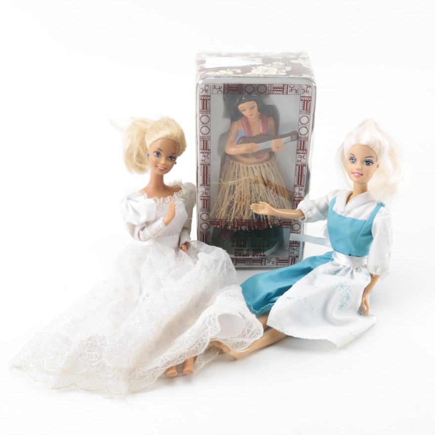 Barbies and Porcelain Dash Board Hula Doll
