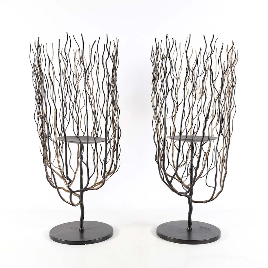 Contemporary Metal Candle Stands