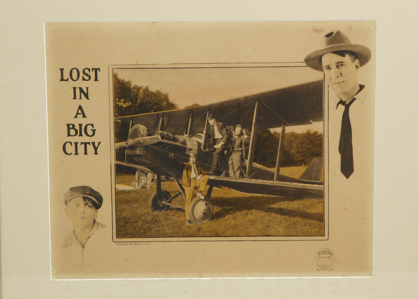 1923 "Lost in a Big City" Framed Lobby Cards