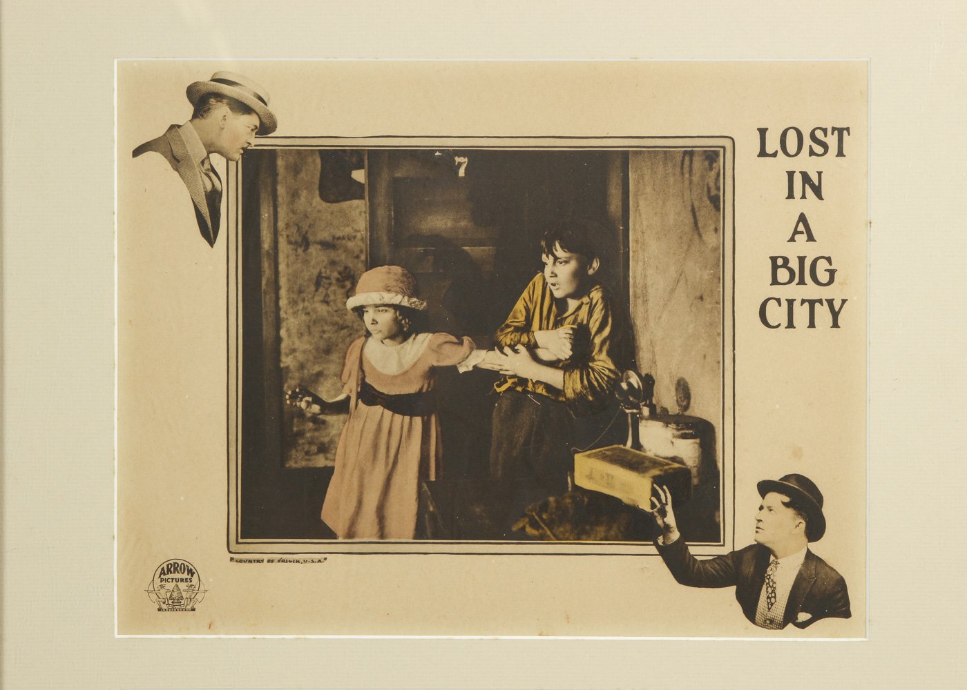 1923 "Lost in a Big City" Framed Lobby Cards