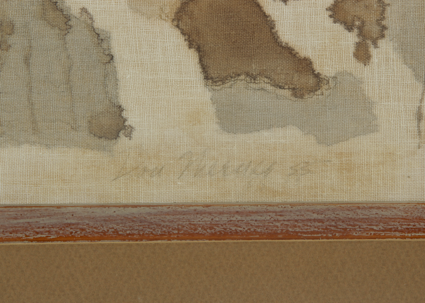 Don Werner Framed Watercolor and Ink on Linen