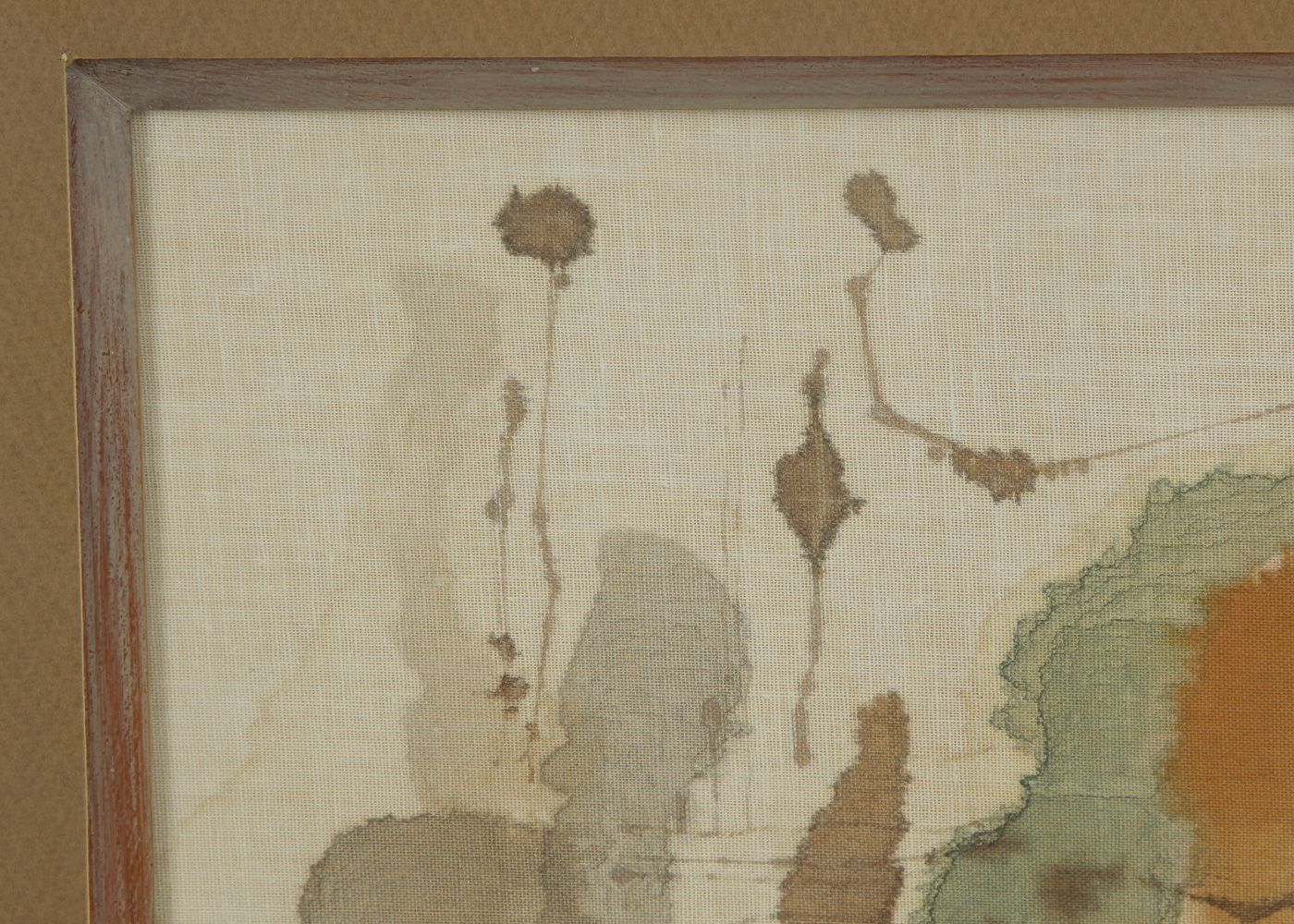 Don Werner Framed Watercolor and Ink on Linen