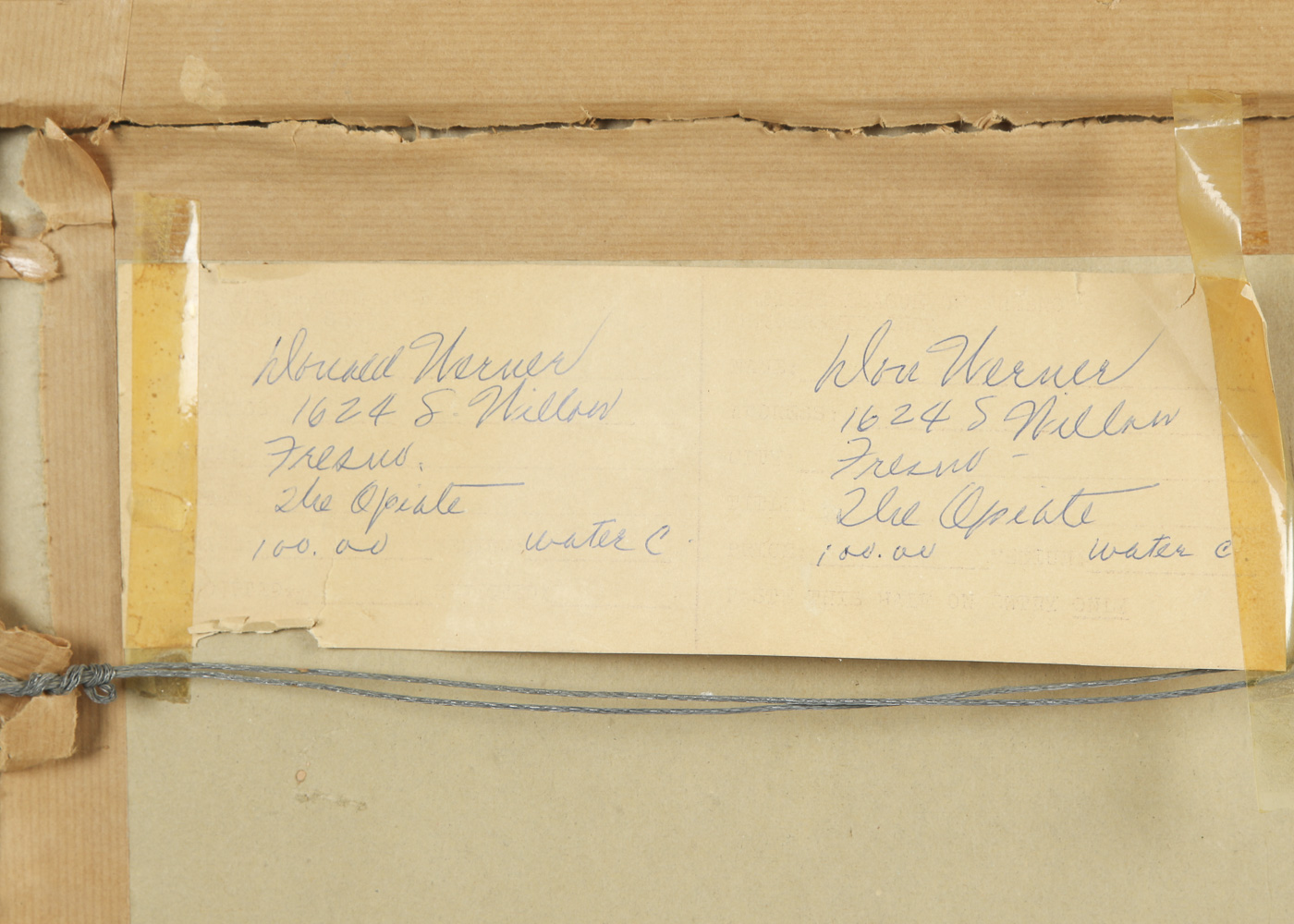 Don Werner Framed Watercolor and Ink on Linen