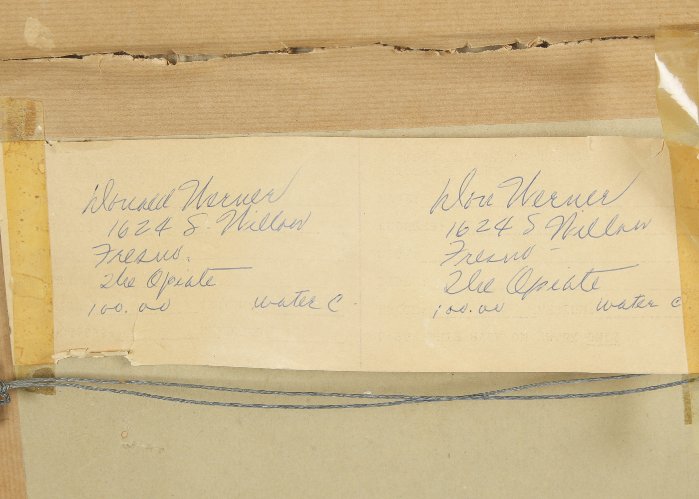 Don Werner Framed Watercolor and Ink on Linen