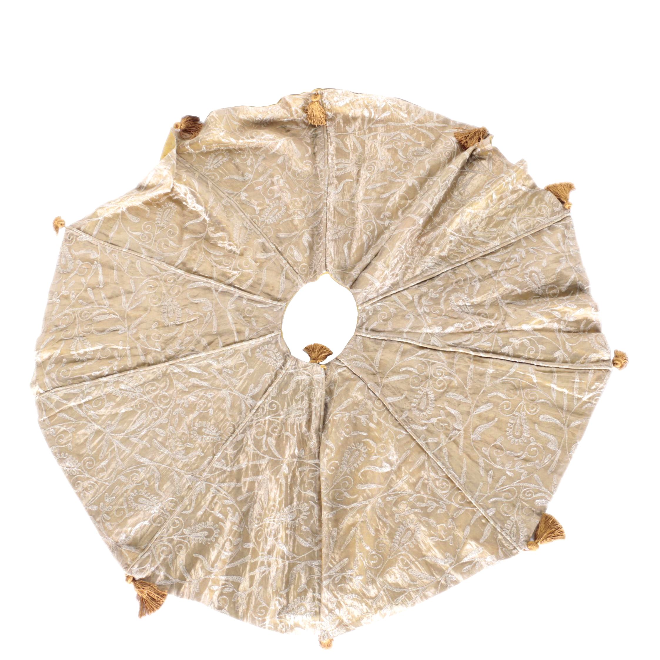 Gold Tone Tree Skirt