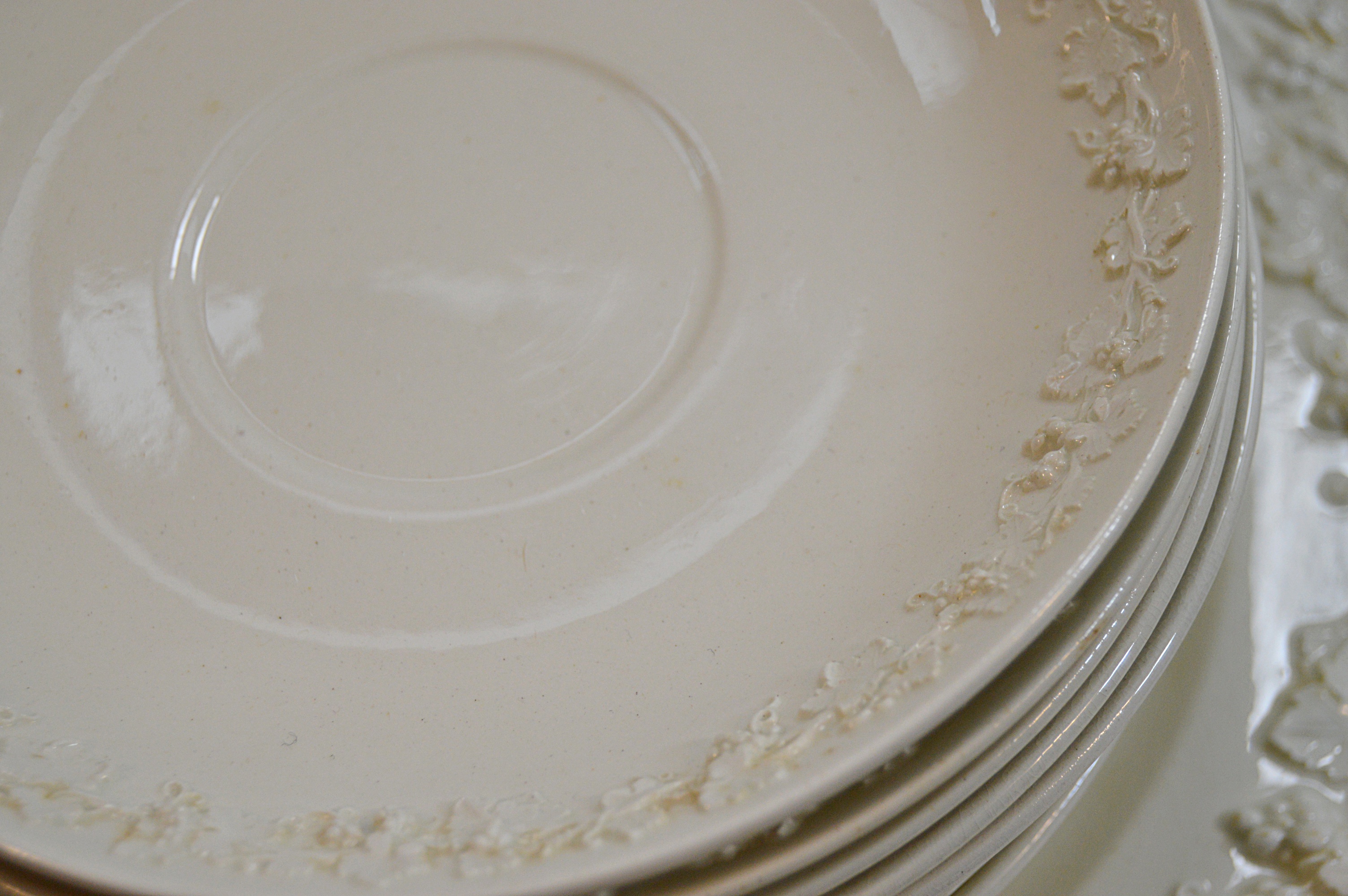 Set of Vintage Wedgwood "Embossed Queensware" China Tableware