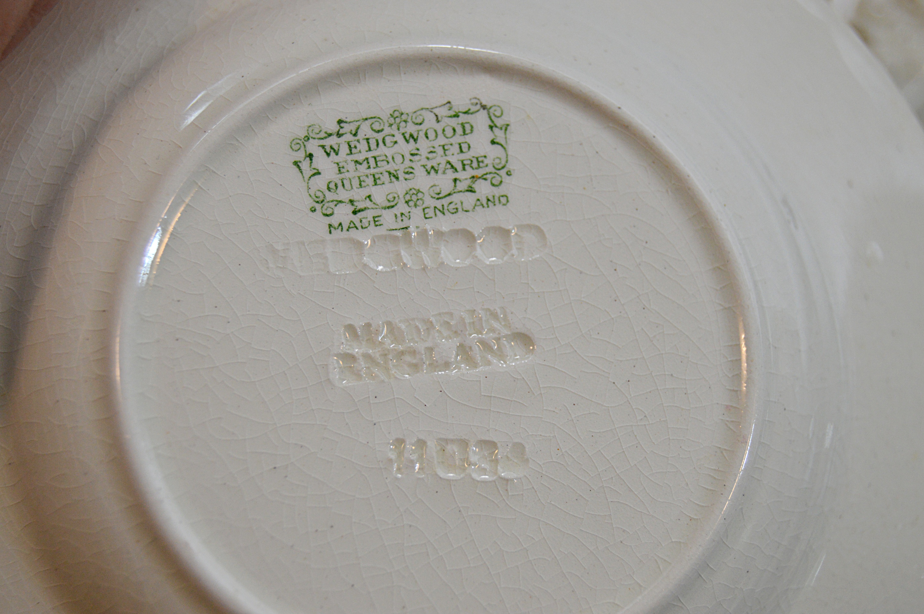 Set of Vintage Wedgwood "Embossed Queensware" China Tableware