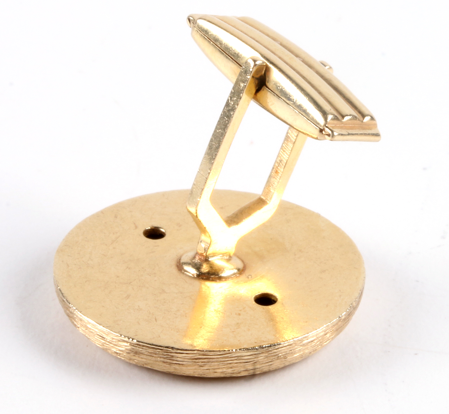 1913 Indian Head 23K Yellow Gold Coin Cufflinks in 14K Setting