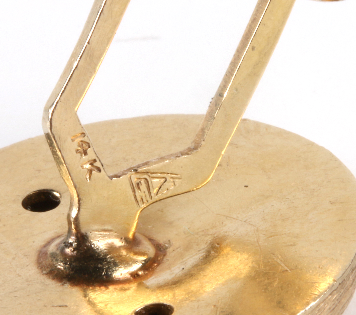 1913 Indian Head 23K Yellow Gold Coin Cufflinks in 14K Setting