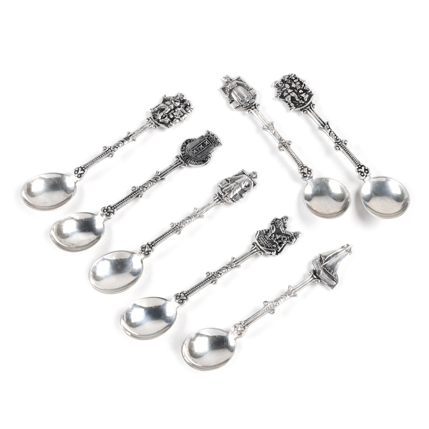 Seven 833 Silver Demitasse Spoons