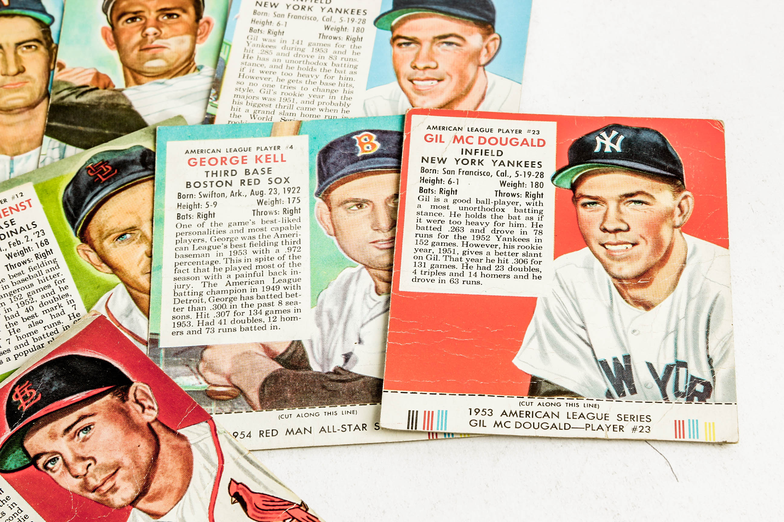 1950s Red Man Chewing Tobacco Baseball Card Box Cuts