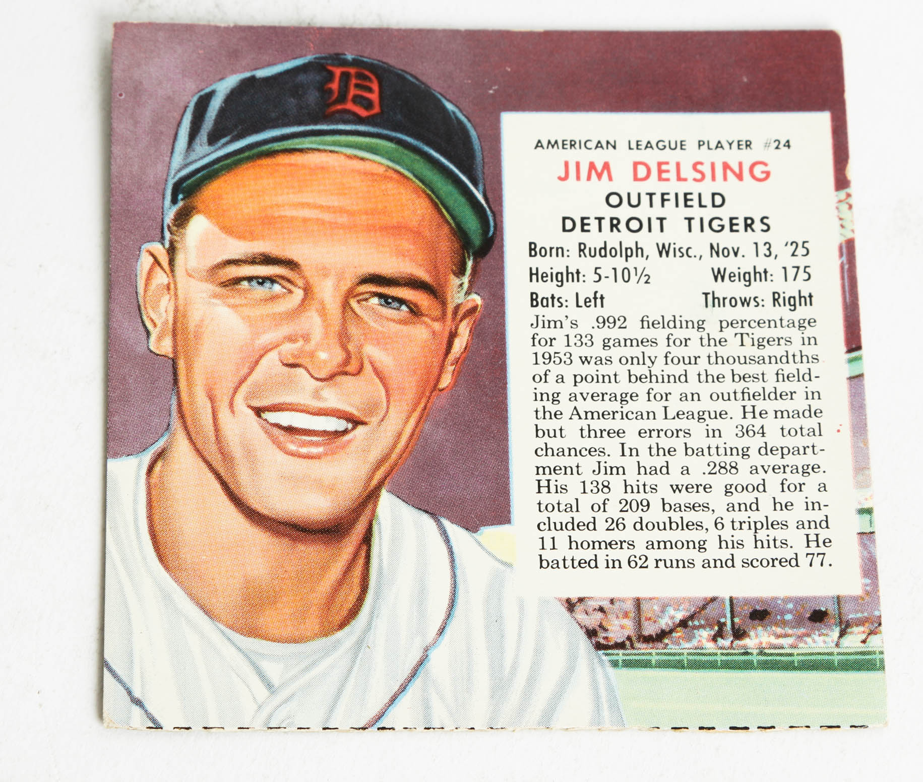 1950s Red Man Chewing Tobacco Baseball Card Box Cuts