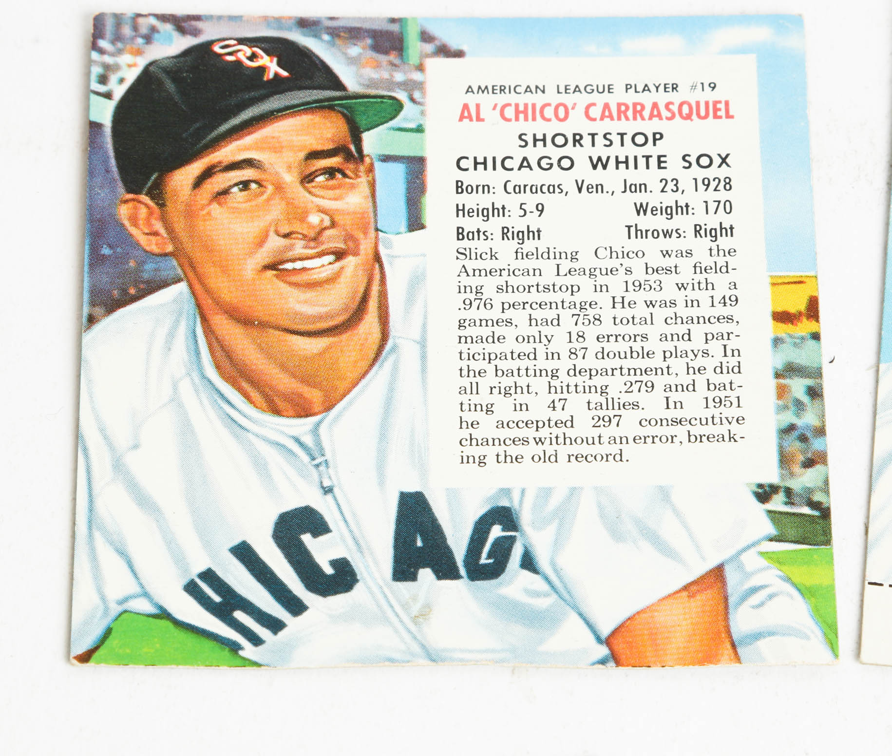 1950s Red Man Chewing Tobacco Baseball Card Box Cuts