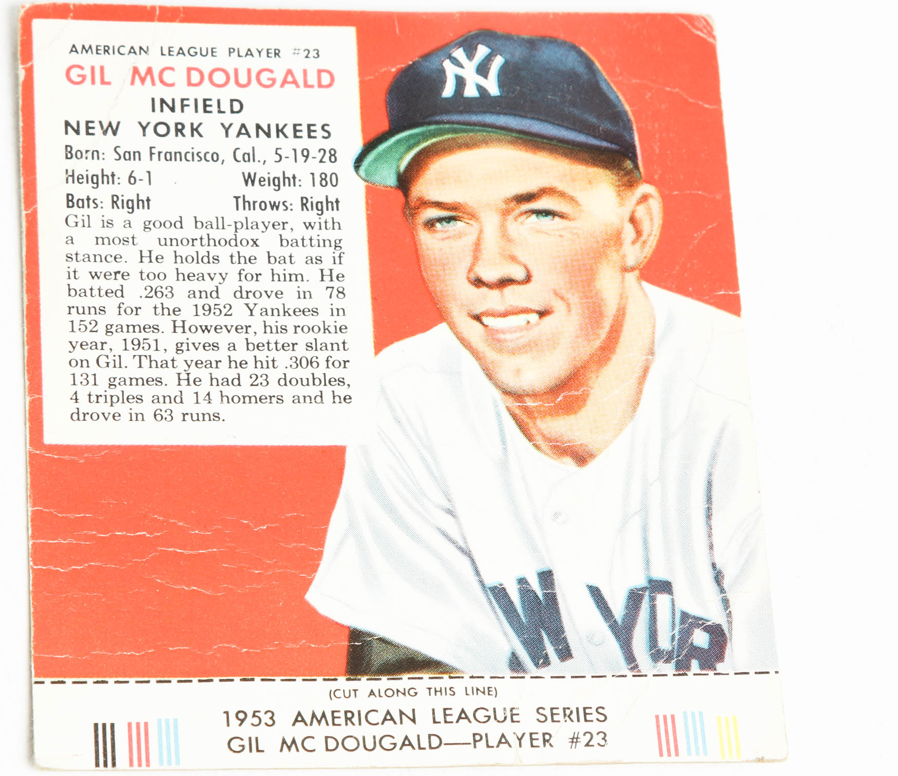 1950s Red Man Chewing Tobacco Baseball Card Box Cuts