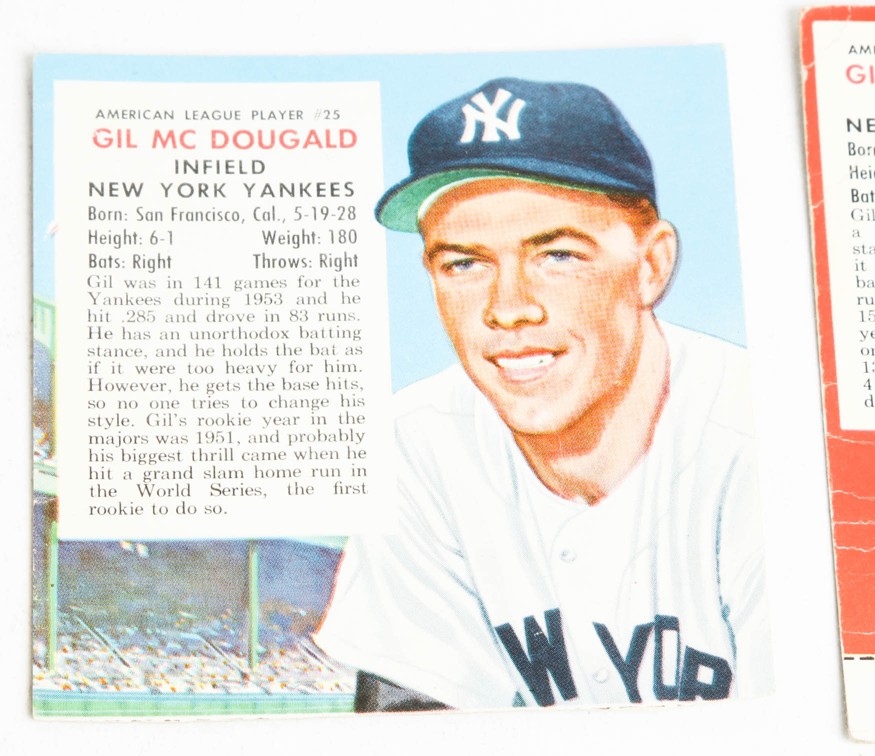 1950s Red Man Chewing Tobacco Baseball Card Box Cuts