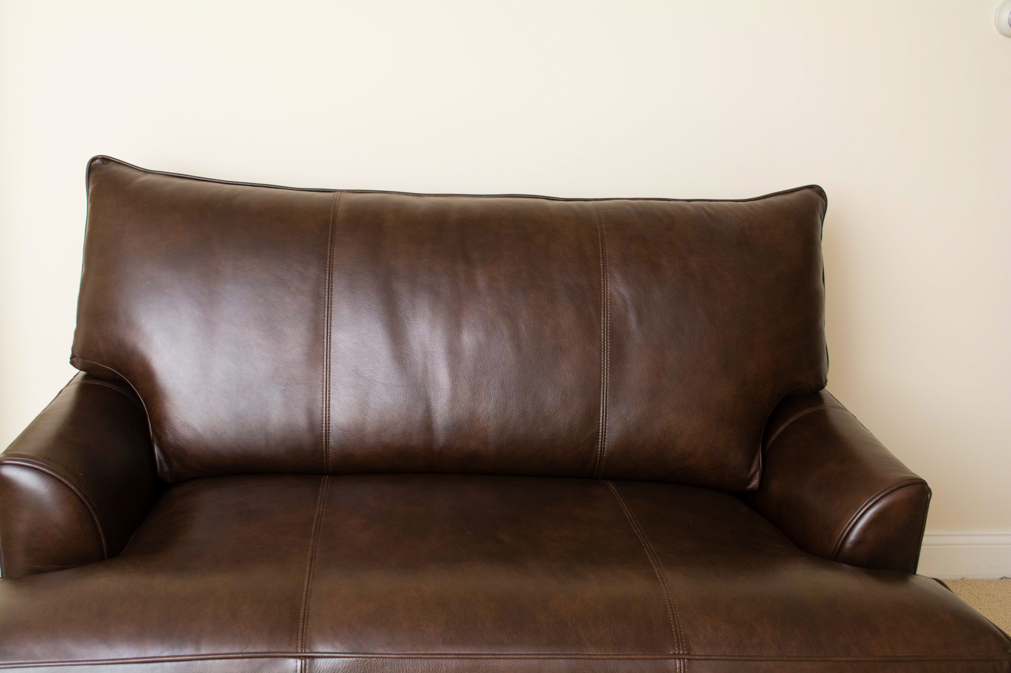 Ethan Allen Leather Loveseat
