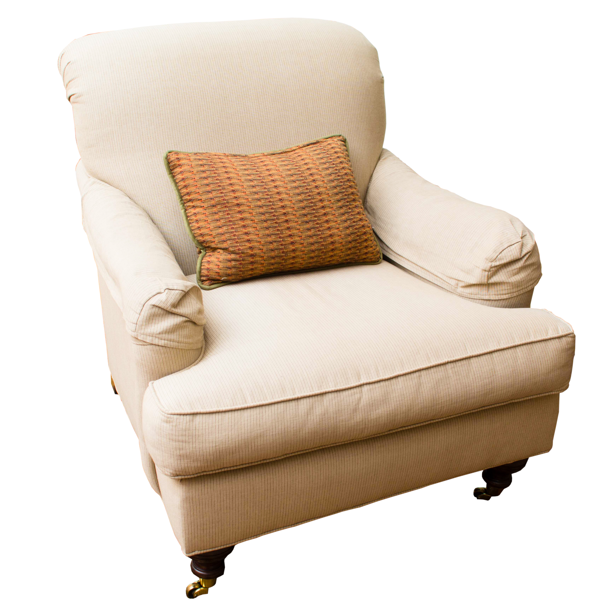 Drexel Heritage Turned Leg Club Chair on Casters