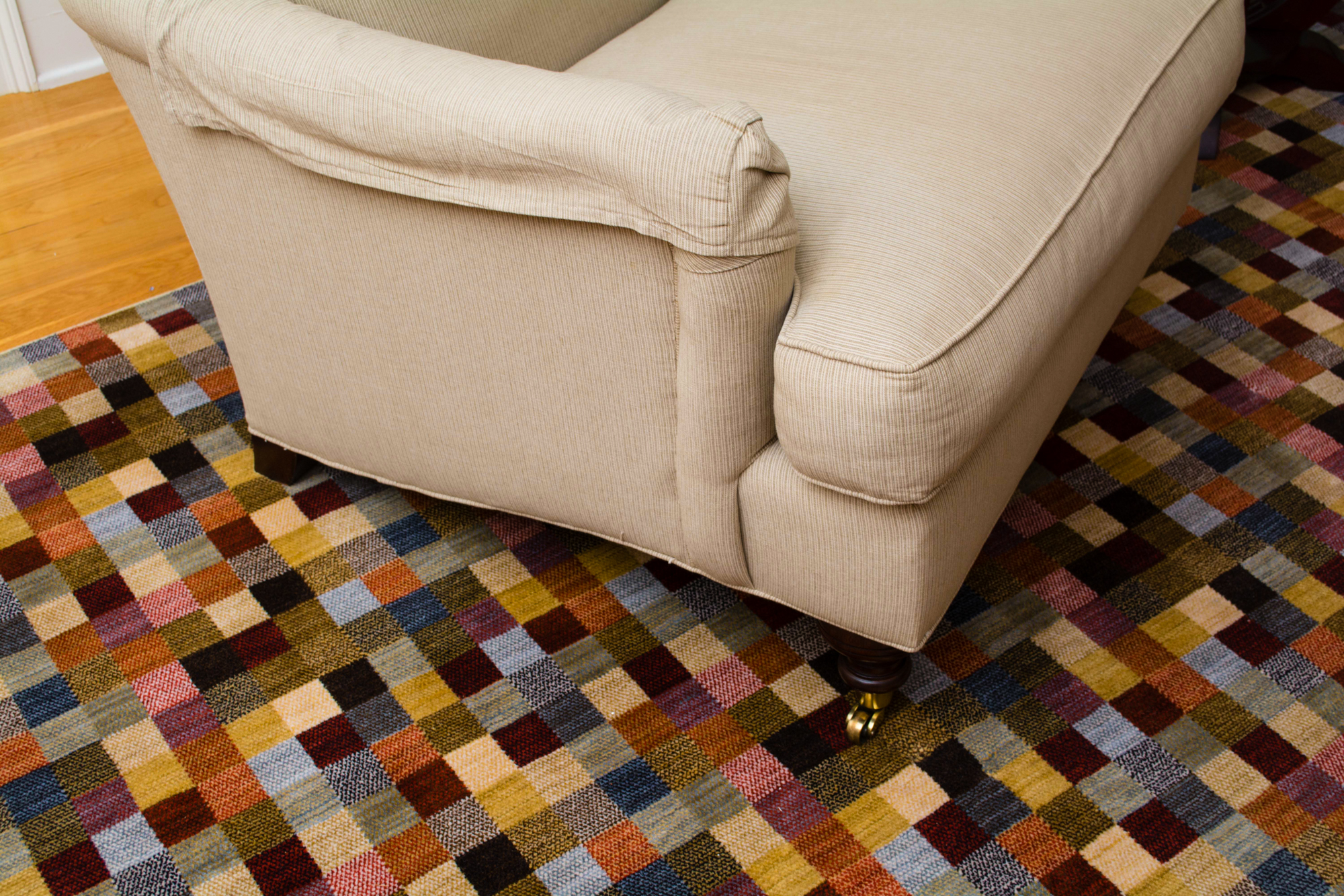 Drexel Heritage Turned Leg Club Chair on Casters